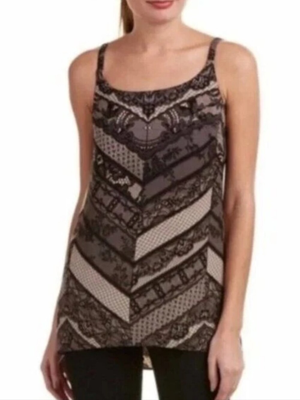 Cabi Style #3278 Monaco Cami Tunic Lace Print